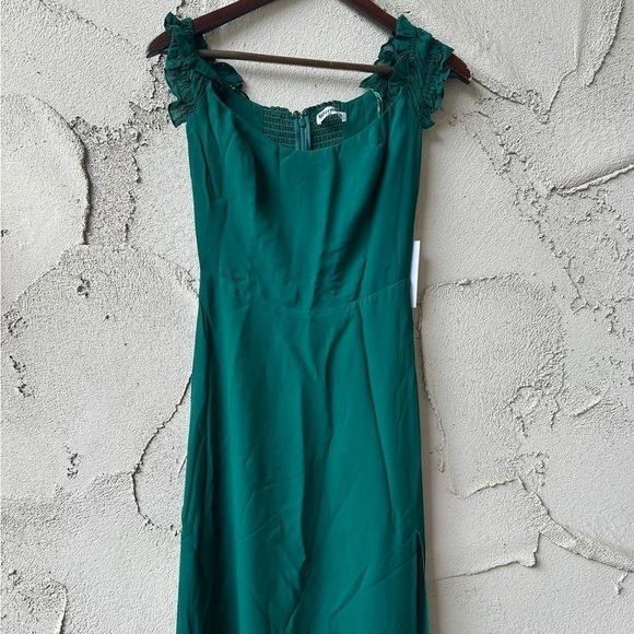 NEW NWT Reformation Gimlet Dress in Emerald Green Size 2 - Picture 4 of 10